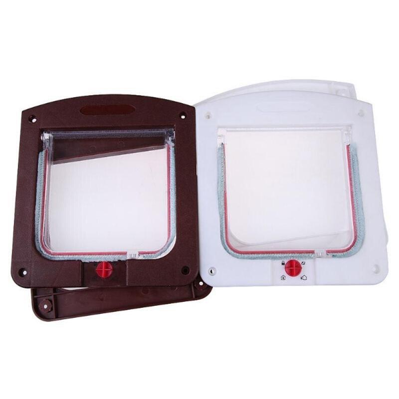 Cat Door Lockable Cat Flap Door For Interior Exterior Doors Weatherproof Pet Doors For Cats Doggie Suitable For Window Wall