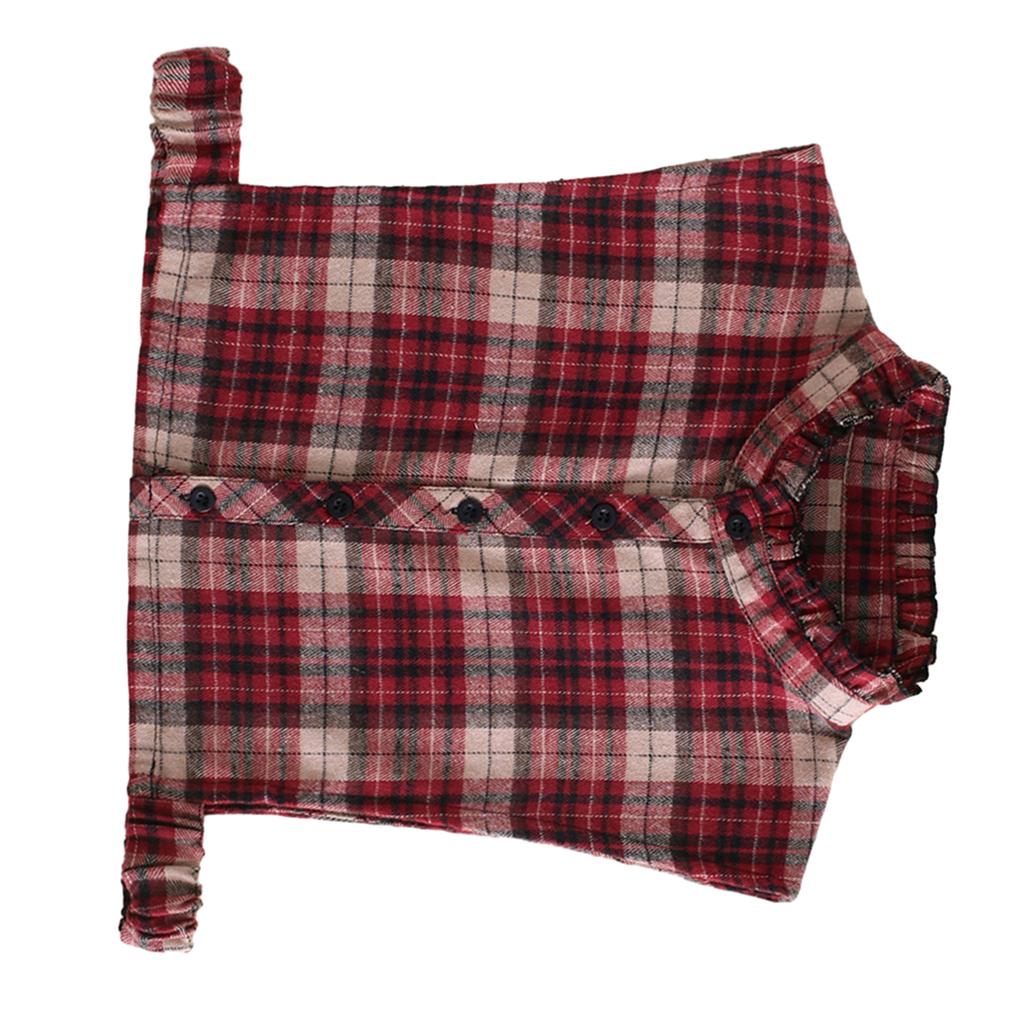 Checked False Collar for Lady Winter Detachable Lapel Faux Collar Half Blouse Collar Fashion Shirt Sweater Accessories