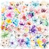 50 Watercolor Wind Flowers Mix And Match Graffiti Stickers Flowers Xiaoqing Diy Tie Rod Luggage Skateboard Stickers