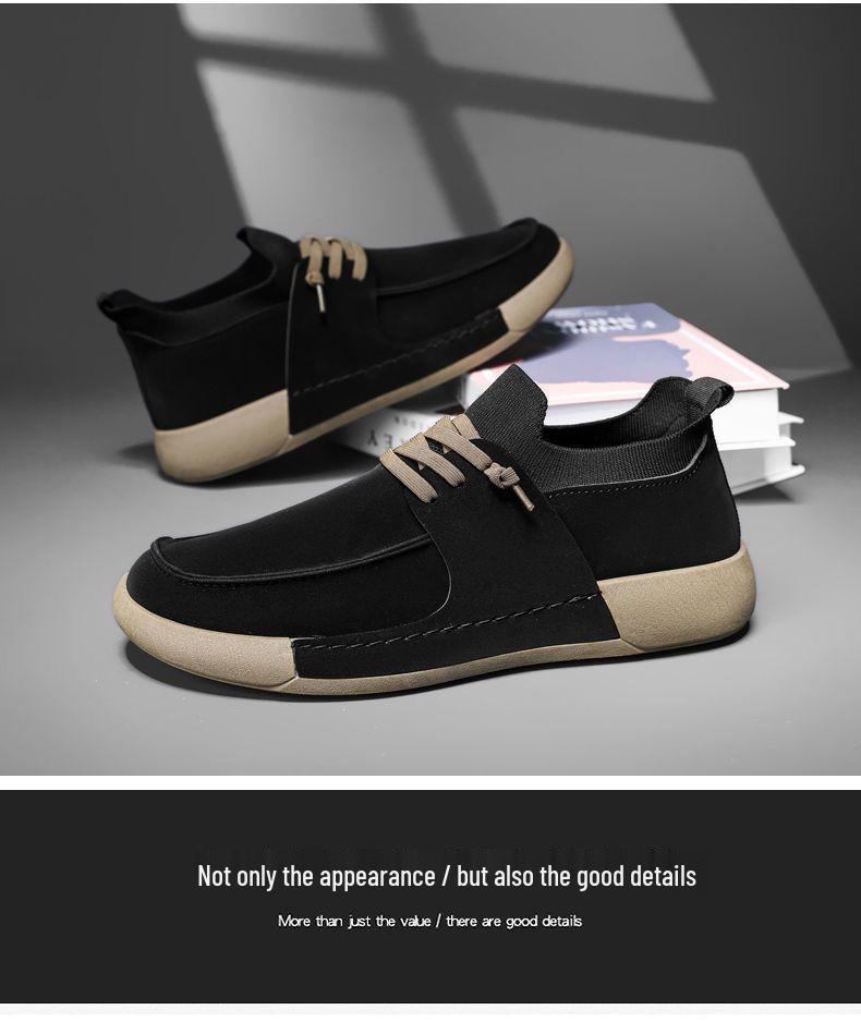 Men's 2025 Spring Lightweight Breathable Leather Shoes – Non-slip, Odor-resistant Casual Flats