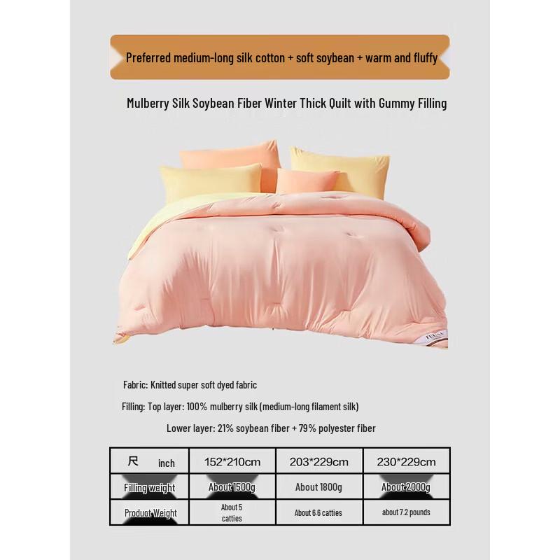 FUANNA Super Soft Knitted Mulberry Silk & Soybean Blend Quilt