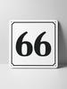 Metal Sign Black House Number On White Background Outdoor Wall Art Decor