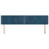VidaXL Tête de lit avec oreilles Bleu foncé 163x16x78-88 cm Velours3118686