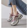 Dad Shoes Girl 2025 Spring New Thick-soled Height Increasing Leather Versatile Casual Shoes Campus Lightweight Sports Running Shoes