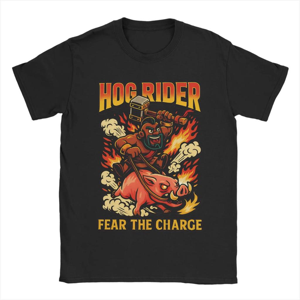 Vintage T Shirt Summer Hog Rider Popular T Shirts Cotton Tshirt for Men Awesome Printed Short Sleeve Tees