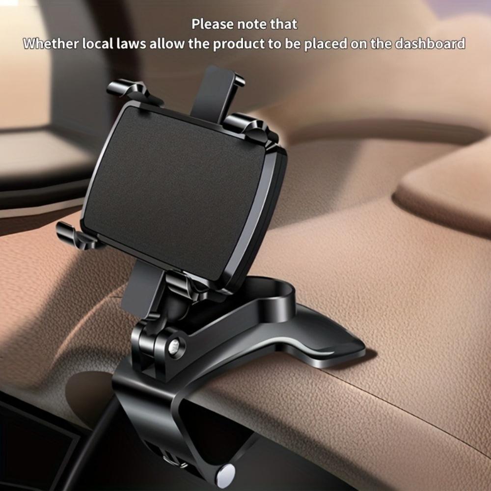 360 Degree Rotation Car Phone Holder Dashboard Mobile Phone Clip Mount Stand Universal Car Smartphone Bracket for GPS Navigation