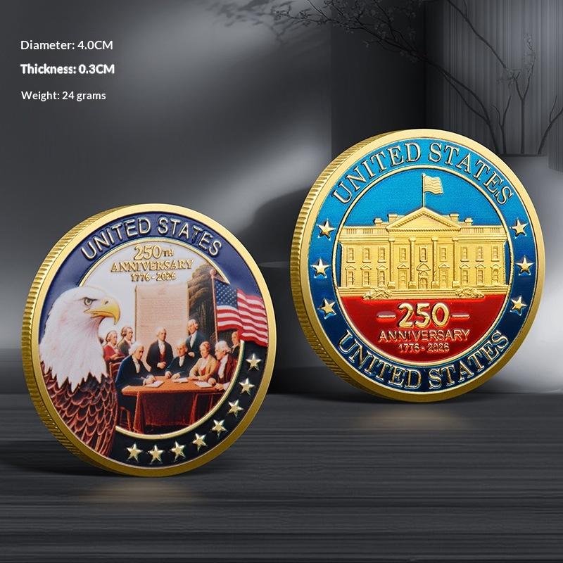 Usa Moneta Commemorativa del 250° Anniversario 1776-2026 Aquila Americana Moneta Souvenir Artigianato Metallico Emblema