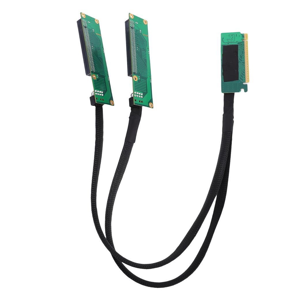 PCIe 4.0 X16 to SFF 8654 X2 Adapter Cable High Performance PCIe 4.0 to SFF 8654 Split Extender for Computer Motherboards