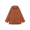 SS23 Solid Color Long Sleeve Hooded Waterproof Windbreaker Men Outerwear Bright-Orange 453848-24
