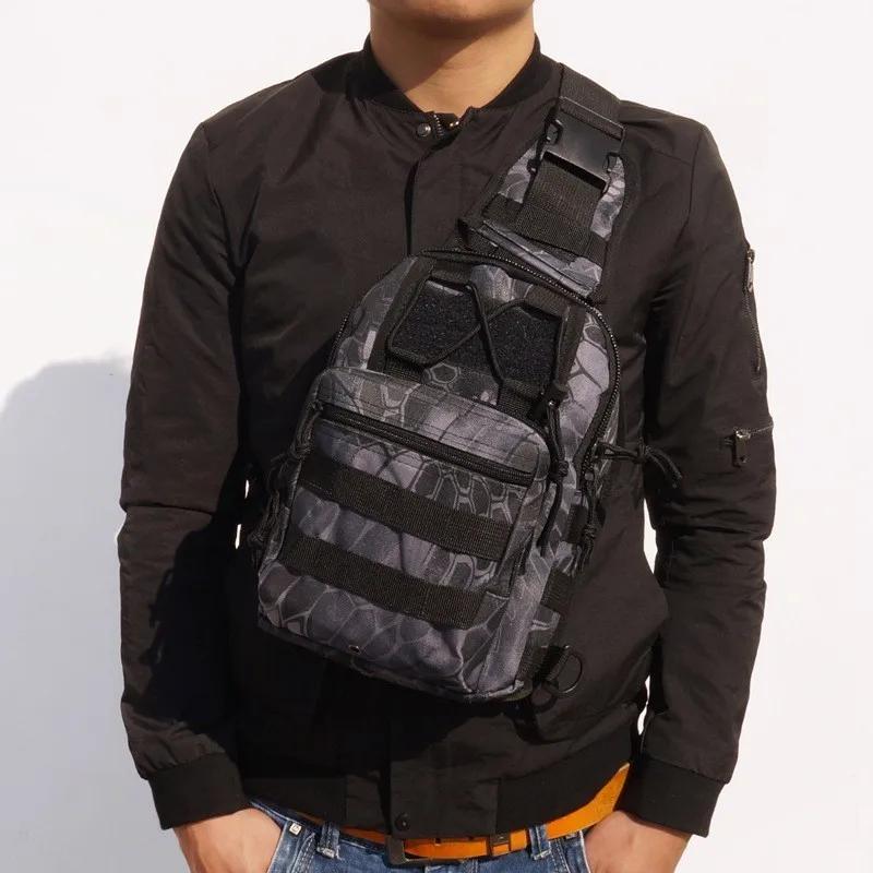 Men's outdoor Chest Pack 900D Oxford Mountaineering Camping Fishing Trekking