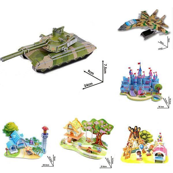 Kids 3d Puzzle Paper Diy Creative Building Toy Intelligent Learning Game