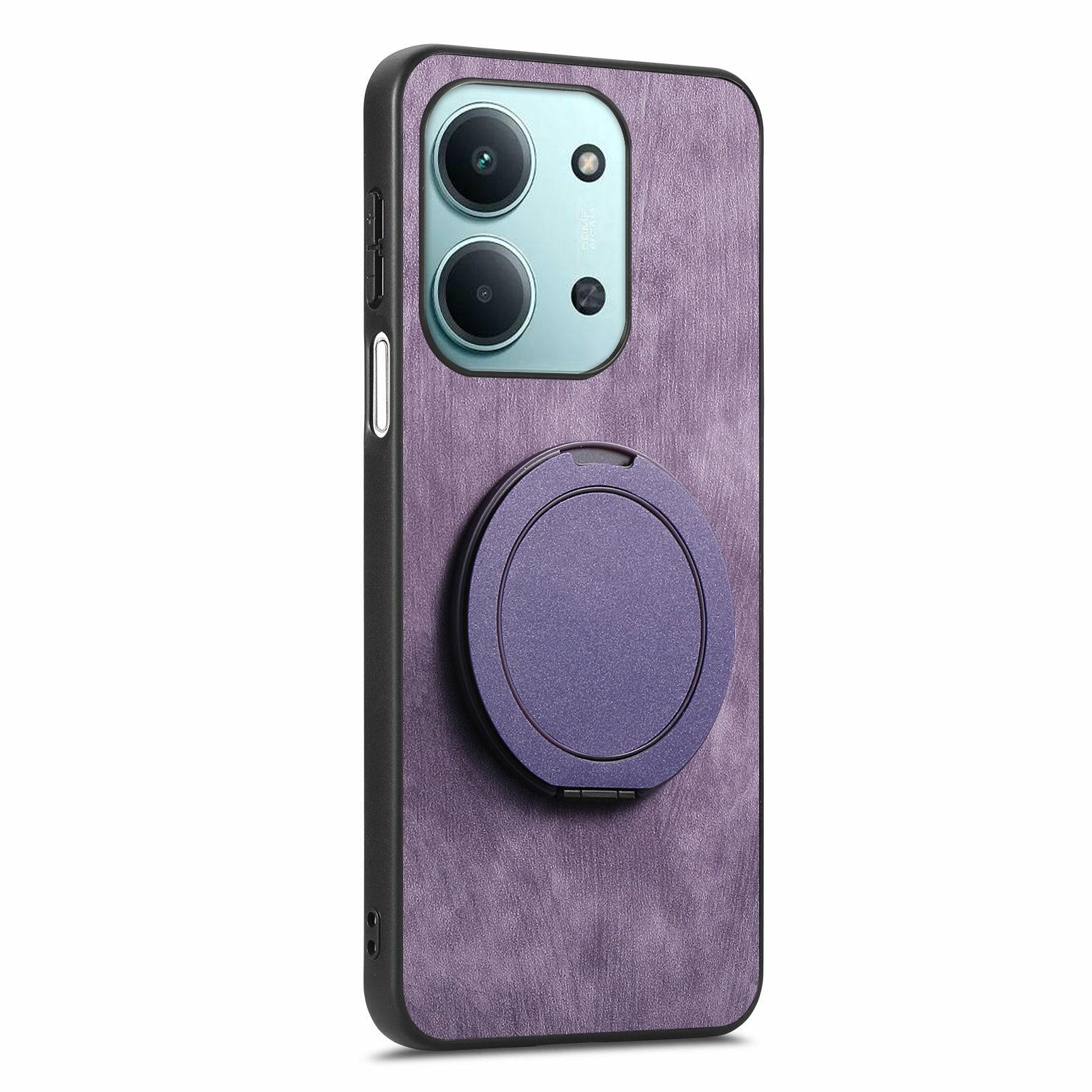 

For Xiaomi Redmi 15C 4G (Global) (171mm)/Poco C85 4G (171mm) Stress Relief Retro Leather Back Cover Phone Case with Rotating Kickstand