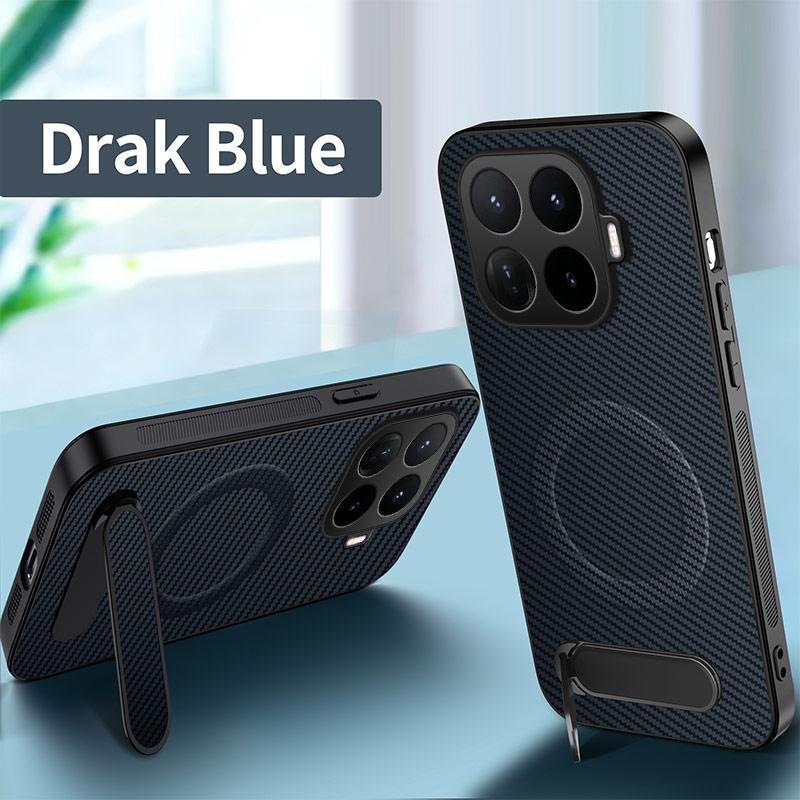 For Xiaomi 17T 17T Pro Case Lmitation Carbon Fiber Magnetic Stand Anti-Fingerprint Shockproof Cover For Xiaomi 17 T/Pro Funda