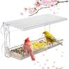 New Outdoor Window Bird Feeder Transparent Window Type Transparent Bird House Installation with Strong Suction Cup