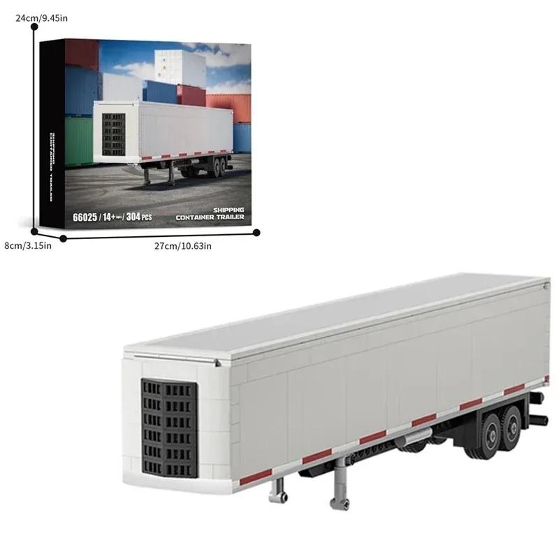 421PCS European Truck Head Building Blocks Connectable Container Trailer Model Bricks Educational DIY Toys For Children's Gifts