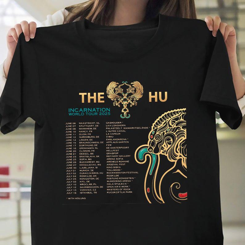 

European Incarnation Tour 2025 The Hu Band T Shirt Full Size S-5XL Unisex T-Shirt XXXL