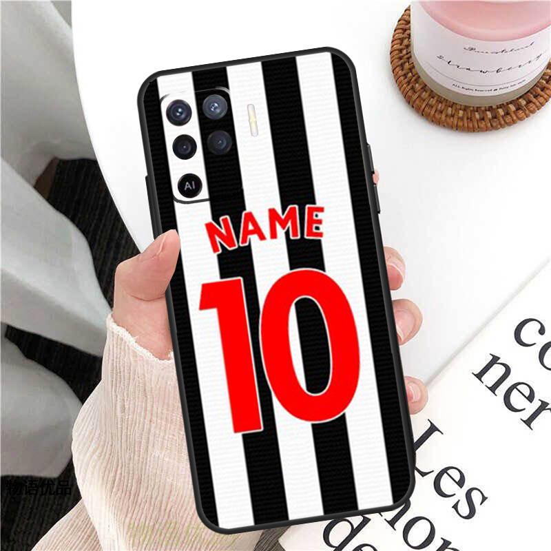 Personalised Football Name Number Case For OPPO Find X5 X3 Pro A15 A52 A72 A83 A91 A93 A54 A74 A94 A31 A53 A9 A5 2020 Cover