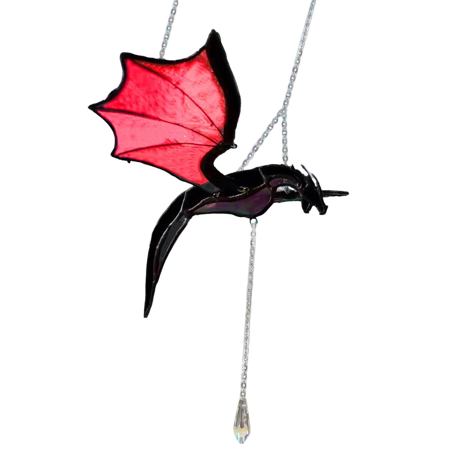 

Halloween Flying Dragon Wall-mounted Colored Sun Shading Curtain, Flying Dragon Colored Hanging Decoration, Handmade Resin Sunshade Pendant For One Size красный