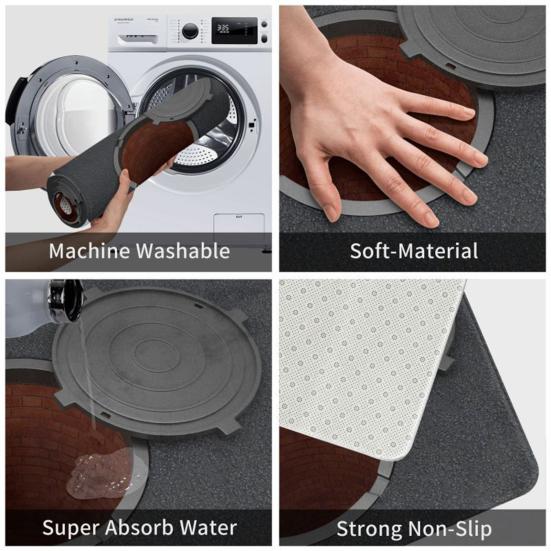 3D Bottomless Manhole Rug Optical Illusion Floor Mat Non-Slip Visual Trap Door Mat for Entrance Playroom Living Room Decoration