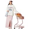 Li Ning Sports Lifestyle Series Simple Fleece Versatile Letter Cartoon Animal Print Drop Shoulder Loose Hoodie Women Hoodies Off-White AWDVC78-1