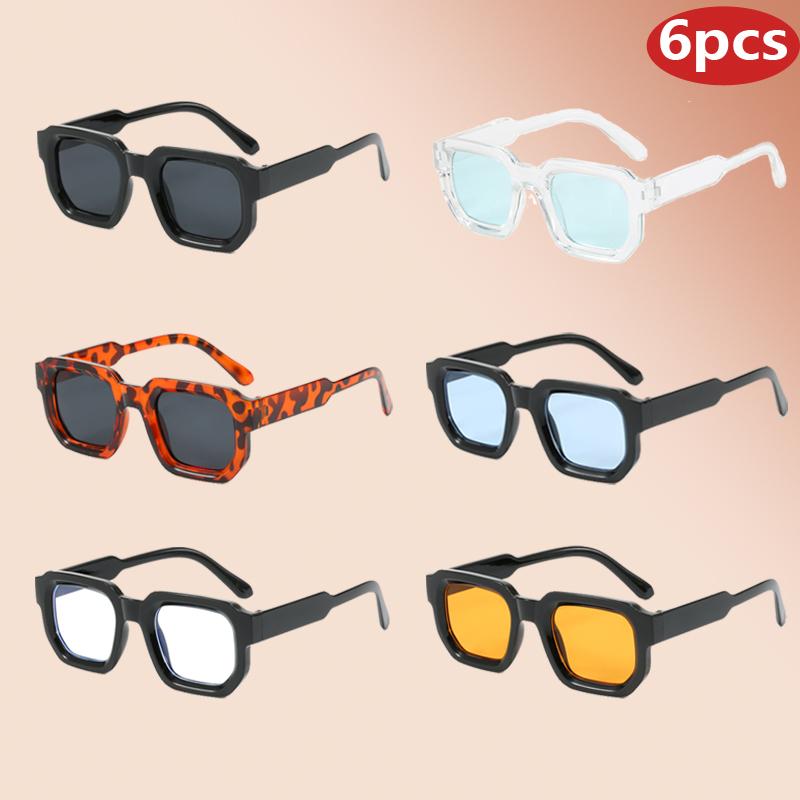 6Pack Sets Sunglasses Women Classical Square Sun Glasses Outdoor Sports Cycling Driving Shades UV400 Fishing Eyewear Unisex