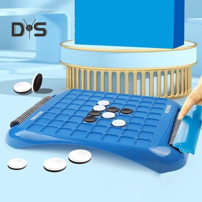 Kids Reversi Chess Board Game Logic Thinking Training 2-Players Interactive Educational Black White Chess Toy Brain Teaser Strategy Game Kids Adults
