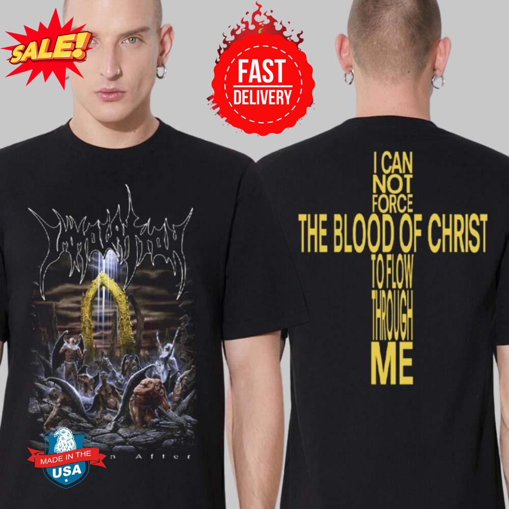Футболка Immolation Band Here In After с принтом The Blood Of Christ (Две стороны) 2XL