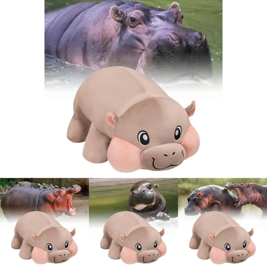 Adorable Hippo Plush Toy Cozy Bed Hugging Pillow Perfect For Sleeping And Cuddling