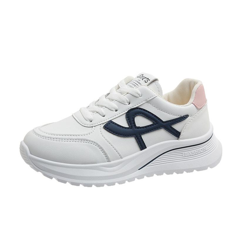Fashion sports shoes women's soft-soled women's shoes 2025 spring new soft leather versatile white shoes lightweight casual running shoes