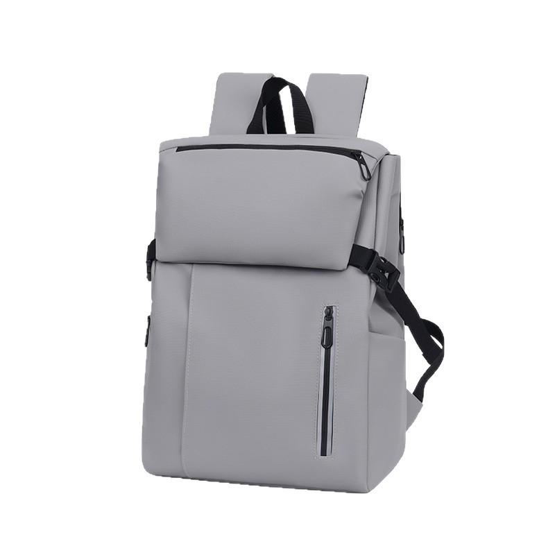 Minimalist Water-resistant Leather Backpack - Ideal for Men, Students, and Commuters