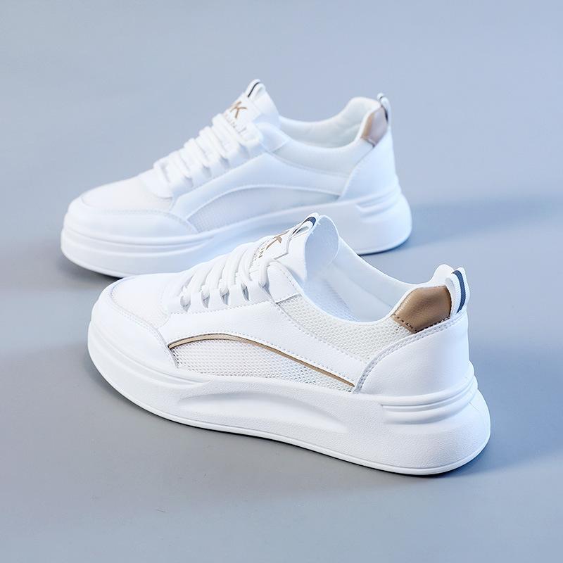 

[Customized] SH635 women s shoes little white shoes 2025 spring and summer new breathable shoes mesh versatile summer casual 40