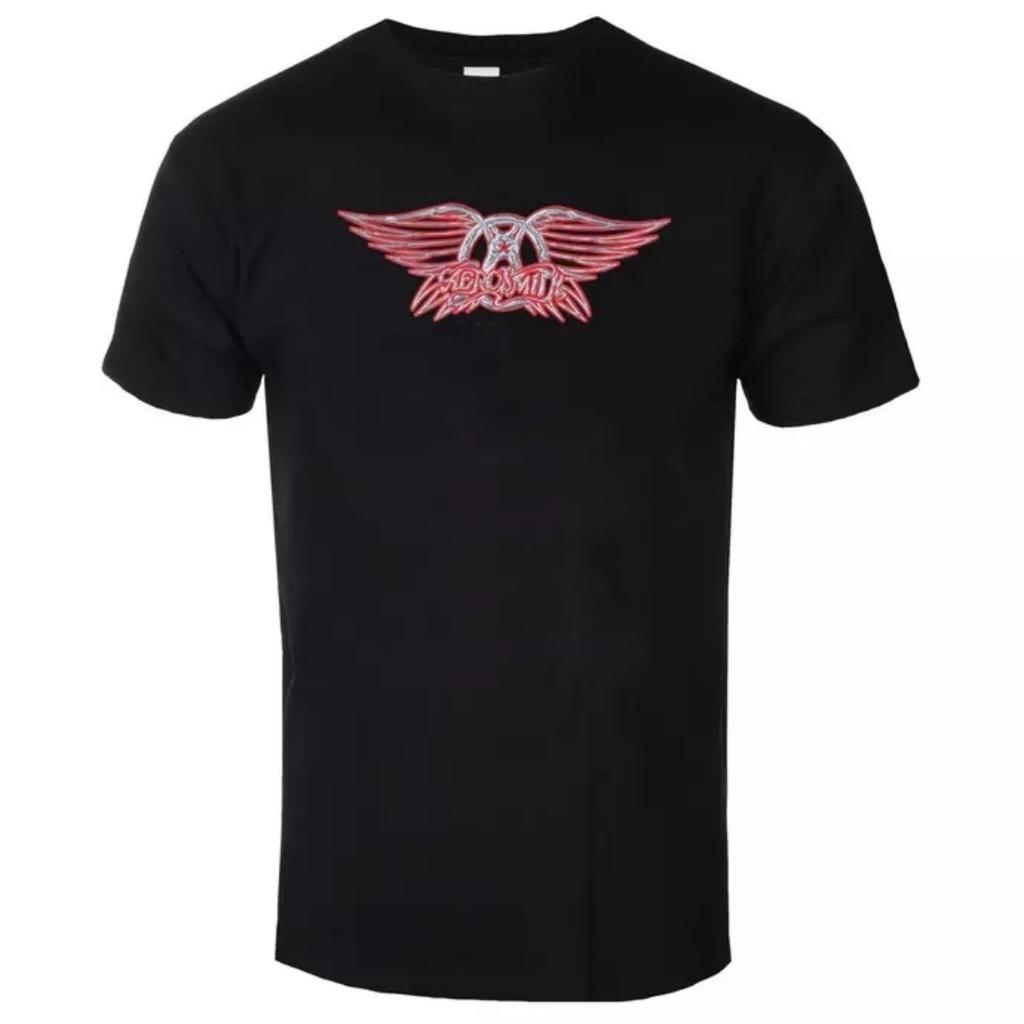 Aerosmith - Logo Print T-shirt for Everyday and Music Festival Wear Rock Items for Men and Wom