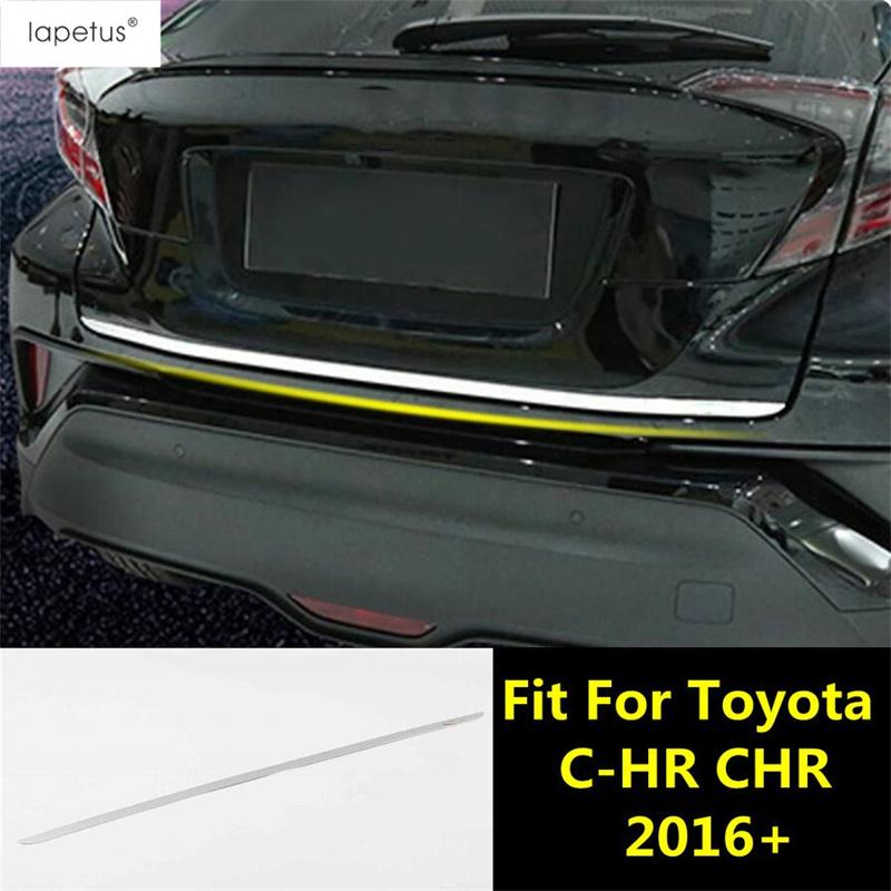 Car Rear Tail Gate Trunk Back Door Lid Molding Strip Cover Trim Stainless Steel Accessories Fit For Toyota C-HR CHR 2016 -