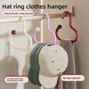 New Dopamine Hat Hook Circle Ring Non-slip Hat Storage Hook Non-marking Hat Display Racks for Cloakroom
