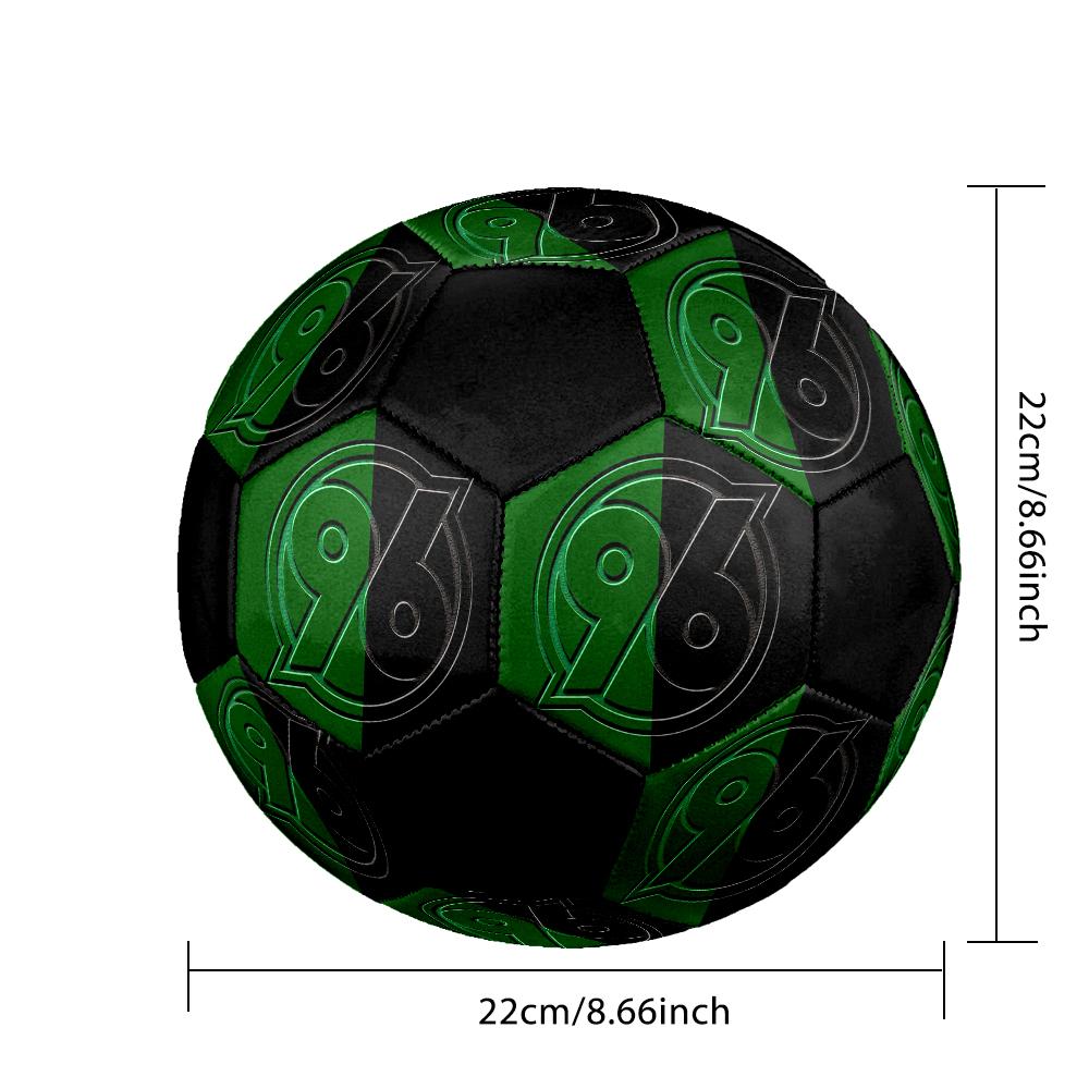 Hannover 96 Indoor Soccer Ball Colorful Machine Stitched PVC Size 5 Team Training Competition Ready Durable High-Bounce Cool Sports Gift