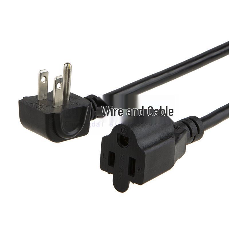 90° US 3-Pin Cloverleaf SVT SJT 3-Core 18AWG L-Shaped Angled Power Cord