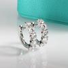 AnuJewel 4mm 3cttw D Color Moissanite Huggie Hoop Earrings 925 Silver Luxury Huggie Earring For Women