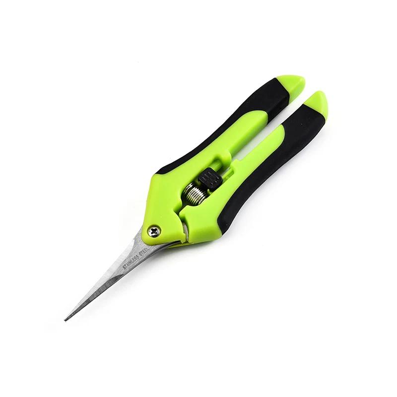 Small Home Scissors, Pot Mower Scissors for Grass Branches, Gardening Tools, Fruit Harvesting Scissors зелёный