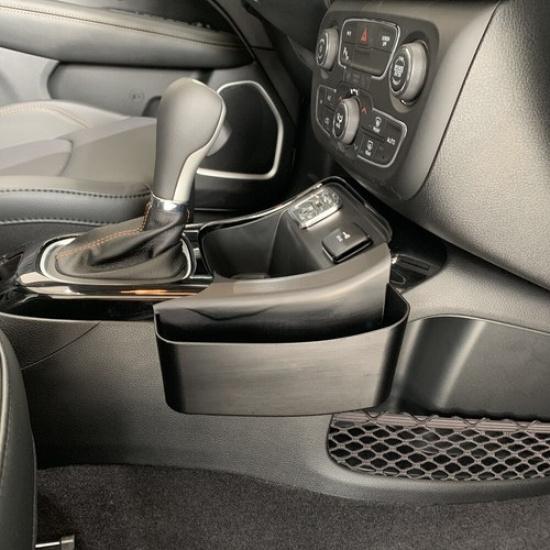 Center Console Gear Shift Storage Box Tray Organizer for Jeep Compass 2017+Black
