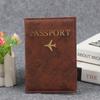 Id Holder With Airplane Clasp Pu Leather Travel Wallet, Multiple Card Slots Passport Holder Travel Passport Cover For Men Women