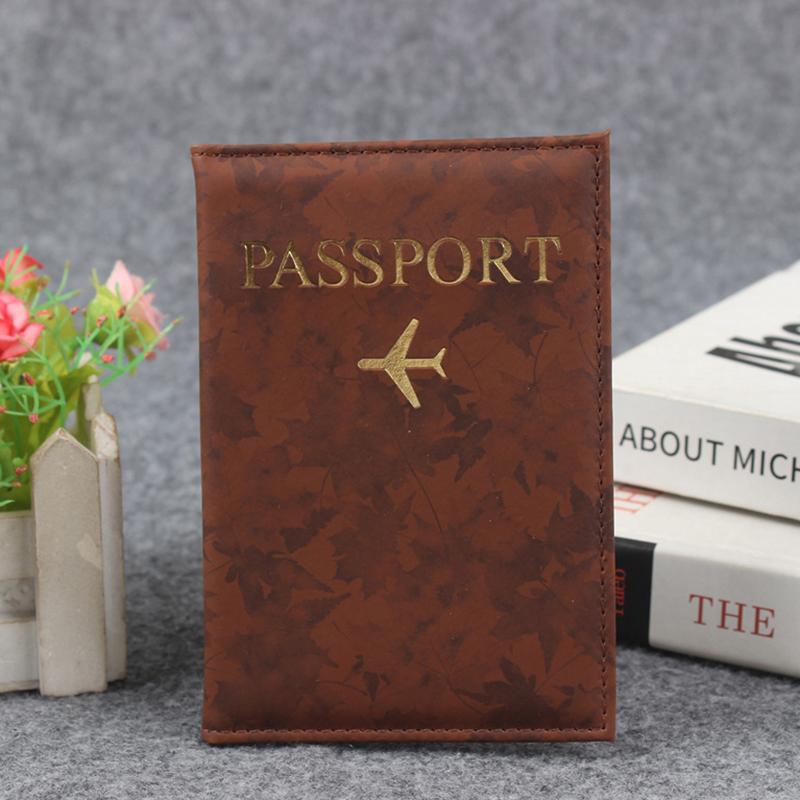 Id Holder With Airplane Clasp Pu Leather Travel Wallet, Multiple Card Slots Passport Holder Travel Passport Cover For Men Women