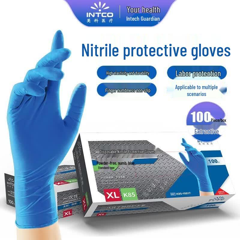 INTCO Medical Disposable Nitrile Protective Gloves
