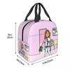 Custom Doctor Nurse Medical Medicine Insulated Lunch Tote Bag for Women Portable Thermal Cooler Food Lunch Box School