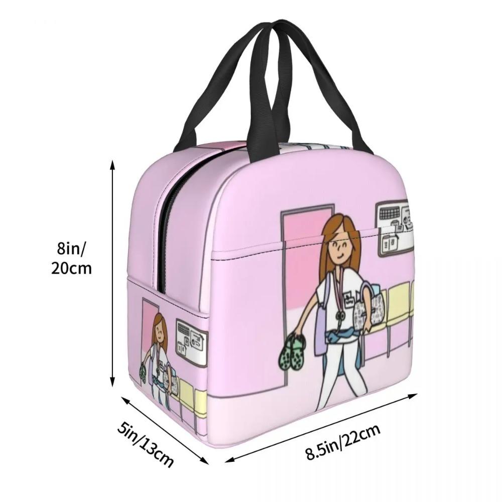 Custom Doctor Nurse Medical Medicine Insulated Lunch Tote Bag for Women Portable Thermal Cooler Food Lunch Box School