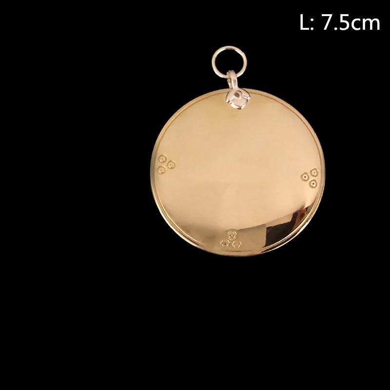 Creative Feng Shui Bronze Mirror Ornaments Brass Crafts Buddha Hall Door Decoration Buddha Hall Accessories Buddhist Supplies