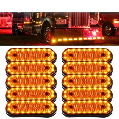 10 Stück DC 24V PKW LKW Anhänger Wohnwagen 20 LED Seitenmarkierungsleuchten in Gelb