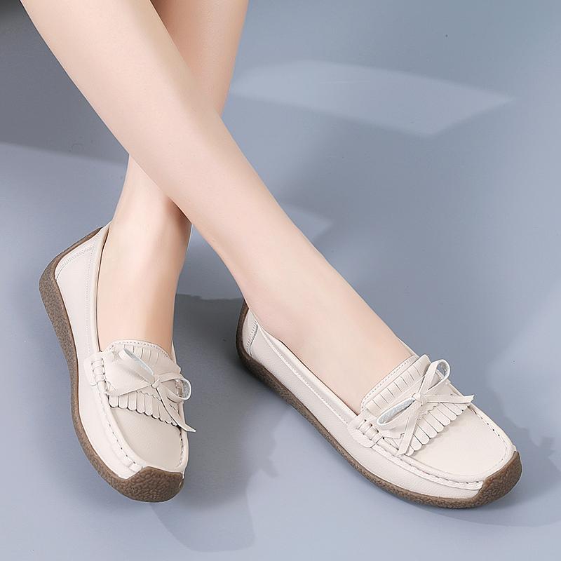 Damen Slipper Fahrmokassins Komfort Flats Lässig Slip-on Gelb Übergröße Laufschuhe Übergröße