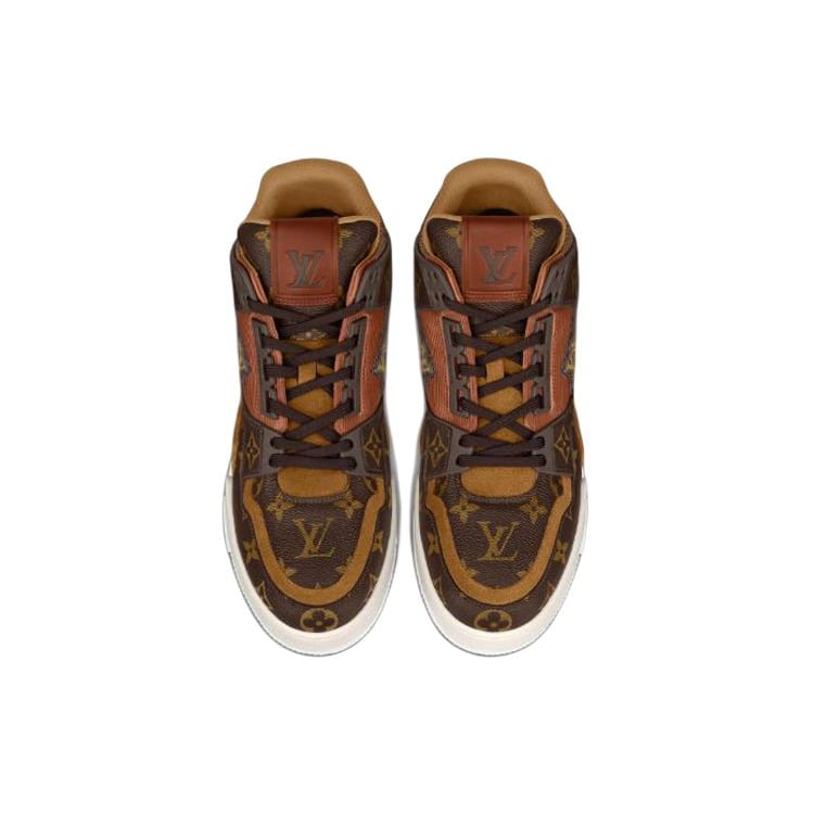 LOUIS VUITTON Trainer Ankle Sneakers 'Brown Monogram' 1A8A9S