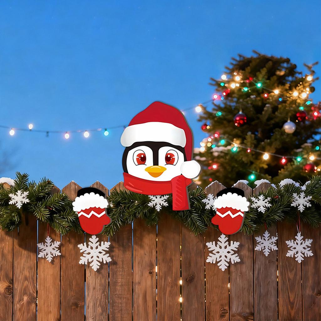 Christmas Garden Signboard, Wooden Courtyard Sign, Outdoor Winter Christmas Decoration, Family Front Door Decoration 3piece Set