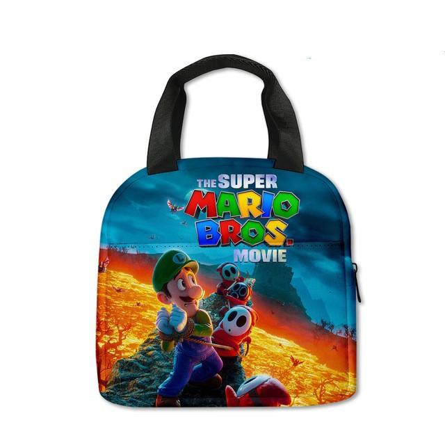 Mario Super Mario Lunch Bag Elementary School Student Insulated Lunch Box Handheld Meal Bag Ice Pack